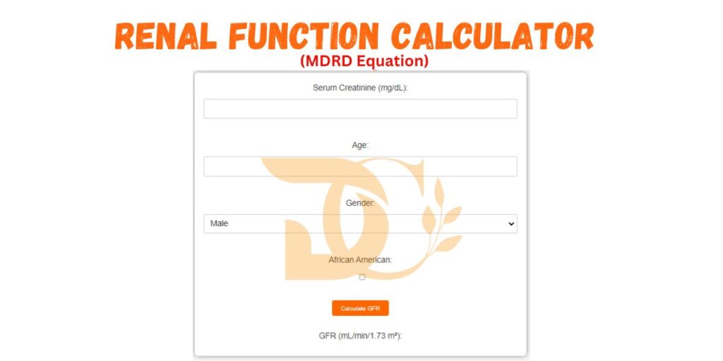 Renal-Function-Calculator